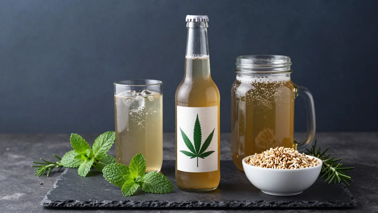 Kombucha, klíčené nápoje a konopné pití jako zdravá alternativa alkoholu