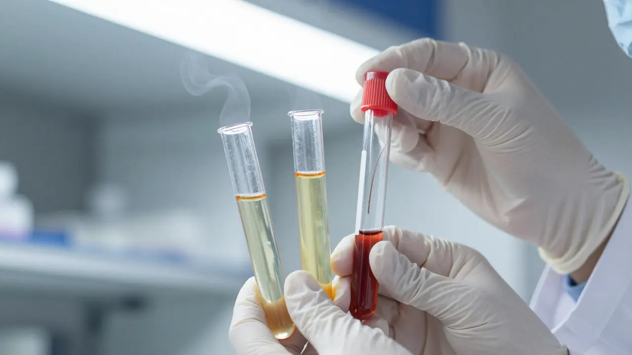 Laboratorní testy pro detekci metabolitů v krvi a moči