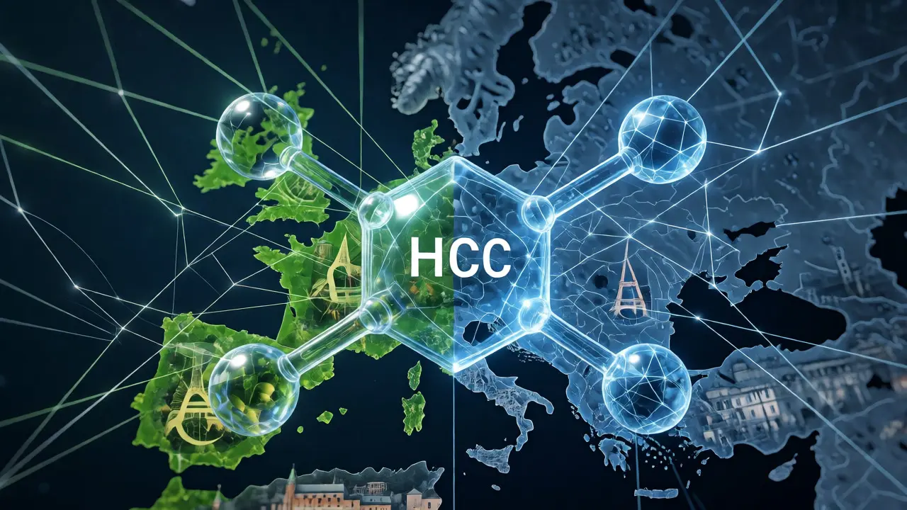 Konceptuální vizualizace právní šedé zóny HHC v Evropě
